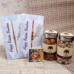 Combo of Two Rakhi with Dry Fruits