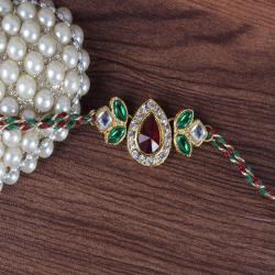 Diamond Studded Kundan Rakhi
