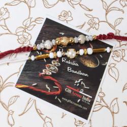 Fashionable Beads Rakhi Set