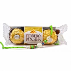 Ferrero Rocher with Single Pearl dial Rakhi