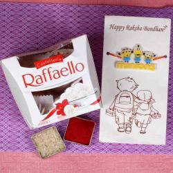 One Kids Rakhi and Raffaello Chocolate Gift Combo