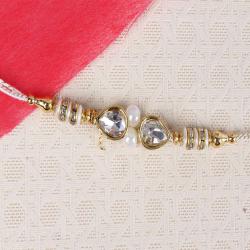 Pearl Designer Kundan Rakhi