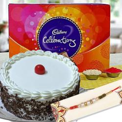 Rakhi Black Forest Cake and Celebration pack