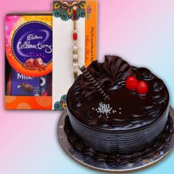 Rakhi Chocolate Cake  and Celebration Chocolates