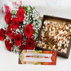 Rakhi With Dry Fruits To Gurgaon