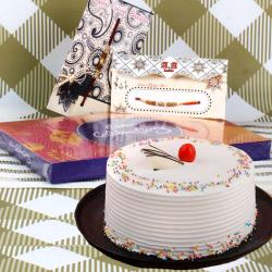 Rakhis Vanilla Cake and Celebration Pack
