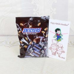 Snickers Miniatures Chocolate Pack with Vir Rakhi