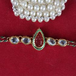 Unique Design Kundan Rakhi
